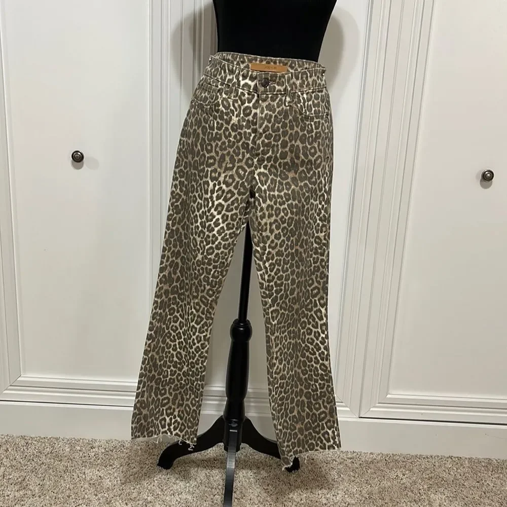 Joe’s Jeans leopard print Callie high rise cropped boot jean size 24_3